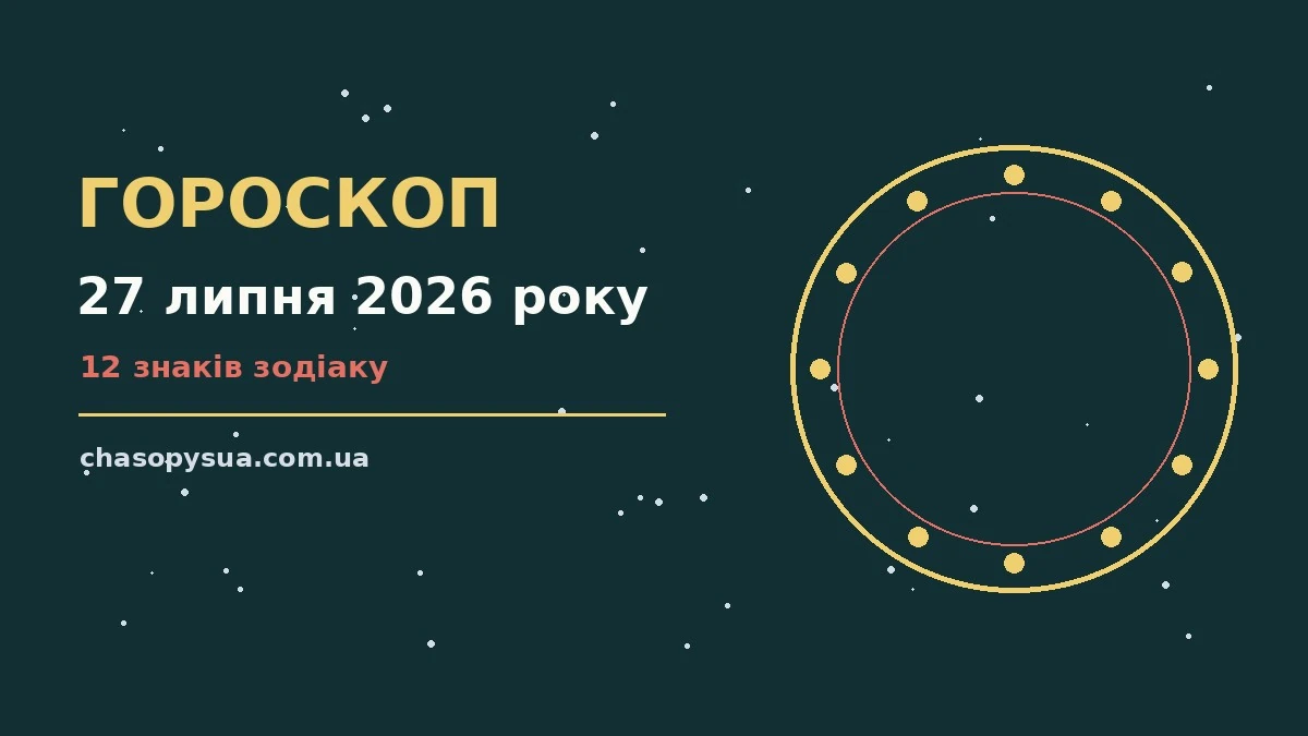 Гороскоп на 27 липня 2026 року: корисний прогноз на день для планів і важливих справ