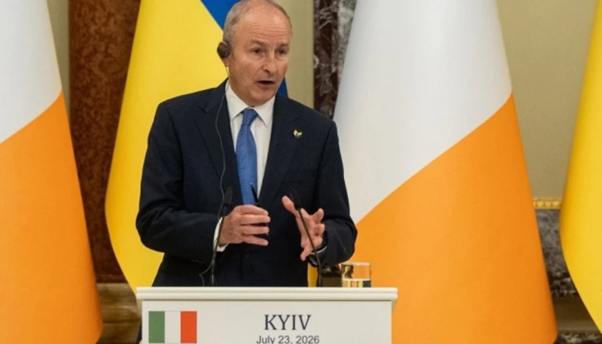 Спільна пресконференція прем'єр-міністра Ірландії Мікхола Мартіна та Президента України Володимира Зеленського у Києві 23