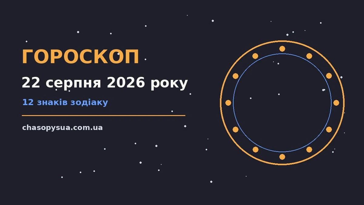 Гороскоп на 22 серпня 2026 року: корисний прогноз на день для планів і важливих справ