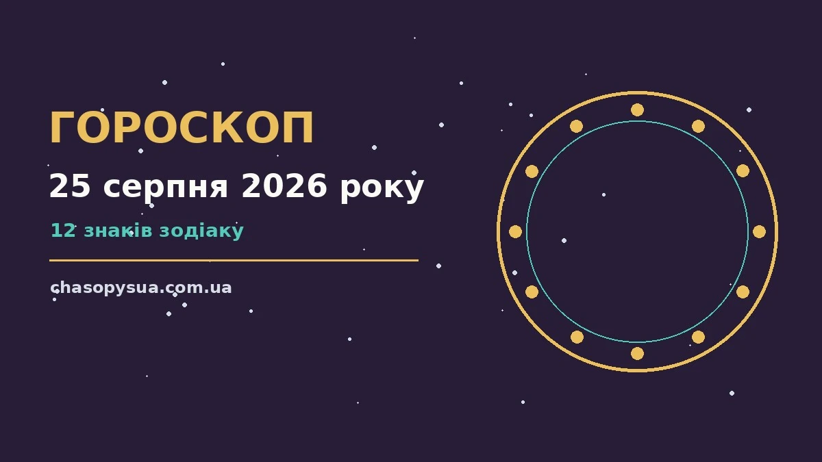 Гороскоп на 25 серпня 2026 року: корисний прогноз на день для планів і важливих справ