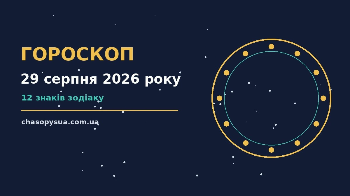 Гороскоп на 29 серпня 2026 року: корисний прогноз на день для планів і важливих справ