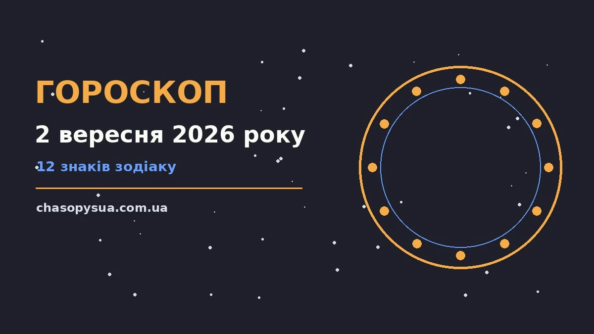 Гороскоп на 2 вересня 2026 року: корисний прогноз на день для планів і важливих справ