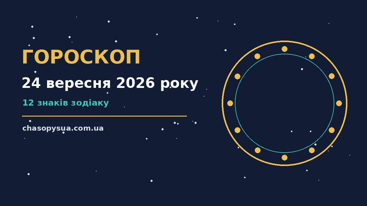 Гороскоп на 24 вересня 2026 року: прогноз для дванадцяти знаків Зодіаку