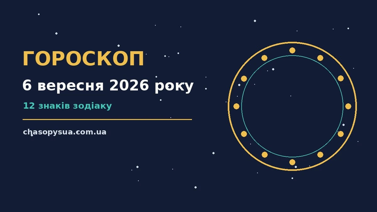 Недільний гороскоп на 6 вересня 2026 року з практичними порадами для кожного знака зодіаку