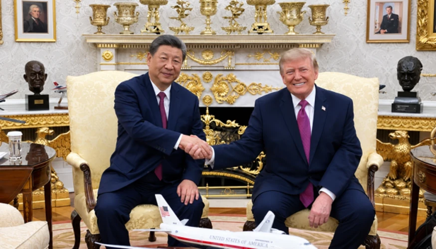 Сі Цзіньпін та Дональд Трамп під час зустрічі у Вашингтоні